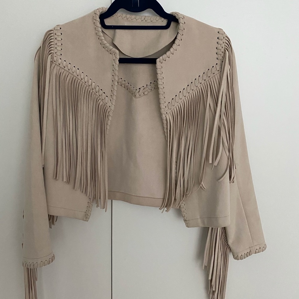 ULTRA SUEDE FRINGE JACKET